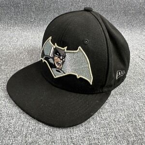 New Era 9FIFTY Batman Snapback Hat Youth Black DC Comics Cap Shinny Embroidering
